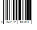 Barcode Image for UPC code 0040102400001