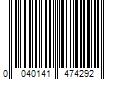 Barcode Image for UPC code 0040141474292