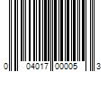 Barcode Image for UPC code 004017000053