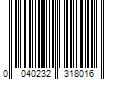 Barcode Image for UPC code 0040232318016