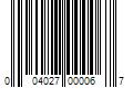 Barcode Image for UPC code 004027000067