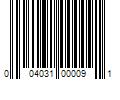 Barcode Image for UPC code 004031000091