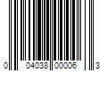 Barcode Image for UPC code 004038000063