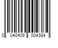 Barcode Image for UPC code 0040409004384