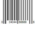 Barcode Image for UPC code 004044666666