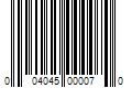 Barcode Image for UPC code 004045000070