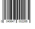 Barcode Image for UPC code 0040647002265