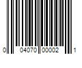 Barcode Image for UPC code 004070000021