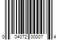 Barcode Image for UPC code 004072000074