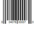 Barcode Image for UPC code 004076000070