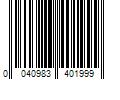 Barcode Image for UPC code 0040983401999