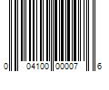 Barcode Image for UPC code 004100000076