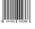 Barcode Image for UPC code 0041000002366