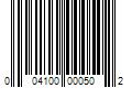 Barcode Image for UPC code 004100000502