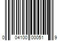 Barcode Image for UPC code 004100000519