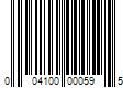 Barcode Image for UPC code 004100000595