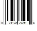 Barcode Image for UPC code 004100000618