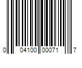 Barcode Image for UPC code 004100000717