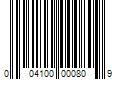 Barcode Image for UPC code 004100000809