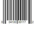 Barcode Image for UPC code 004100001172