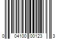 Barcode Image for UPC code 004100001233