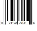 Barcode Image for UPC code 004100001318