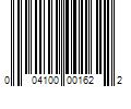 Barcode Image for UPC code 004100001622