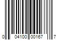 Barcode Image for UPC code 004100001677