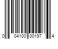 Barcode Image for UPC code 004100001974