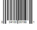 Barcode Image for UPC code 004100001981