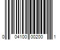 Barcode Image for UPC code 004100002001