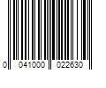 Barcode Image for UPC code 0041000022630