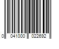 Barcode Image for UPC code 0041000022692