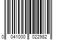 Barcode Image for UPC code 0041000022982