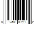 Barcode Image for UPC code 004100002612