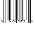 Barcode Image for UPC code 004100002780