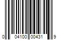 Barcode Image for UPC code 004100004319