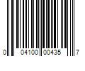 Barcode Image for UPC code 004100004357