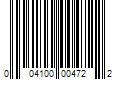 Barcode Image for UPC code 004100004722