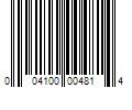 Barcode Image for UPC code 004100004814