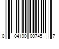 Barcode Image for UPC code 004100007457