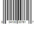 Barcode Image for UPC code 004100007617