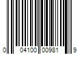 Barcode Image for UPC code 004100009819