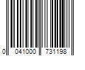 Barcode Image for UPC code 0041000731198