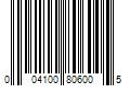 Barcode Image for UPC code 004100806005