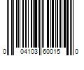 Barcode Image for UPC code 004103600150