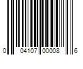 Barcode Image for UPC code 004107000086