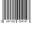 Barcode Image for UPC code 0041100004147