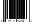 Barcode Image for UPC code 004111000058