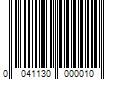 Barcode Image for UPC code 0041130000010